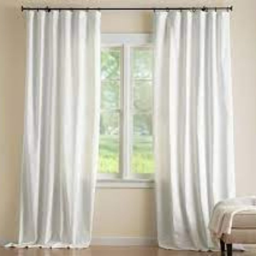 Pottery Barn Cameron Cotton Drape (White), 50 x 108 inches - pole top